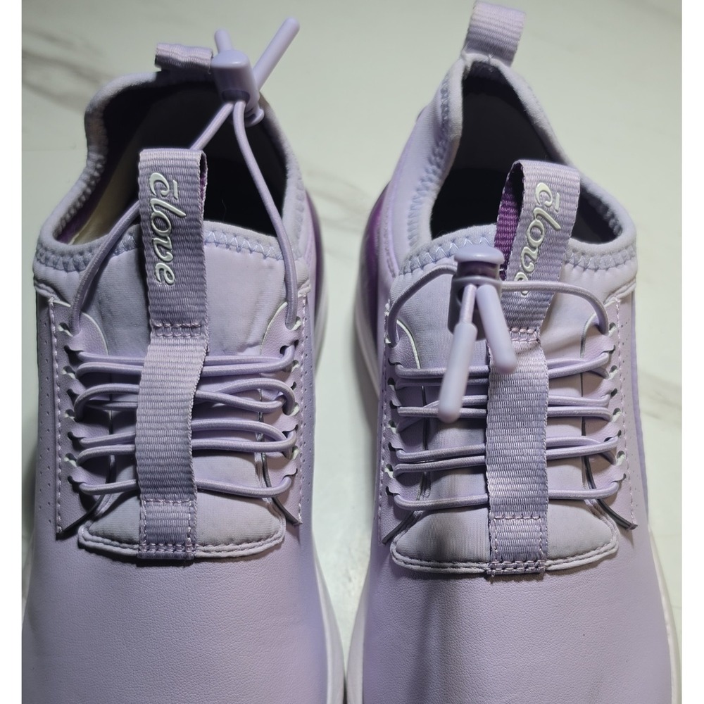 Clove Purple Solid Low Top Drawstring Women's Athletic Sneakers Logo